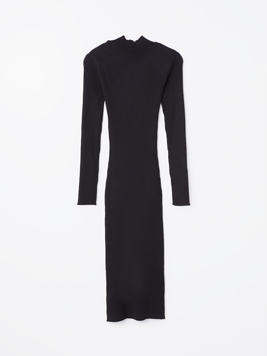 Mock Turtleneck Textured Women's Knitwear Dress-5