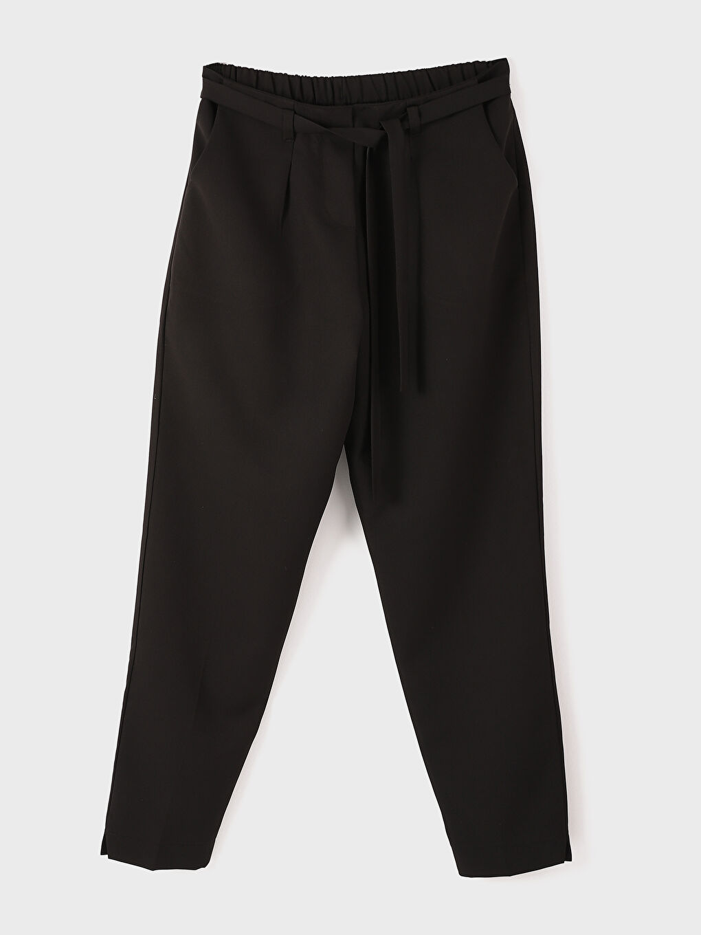 LCW Vision Belted High Waisted Carrot Fit Women's Trousers -W4CK56Z8-CVL