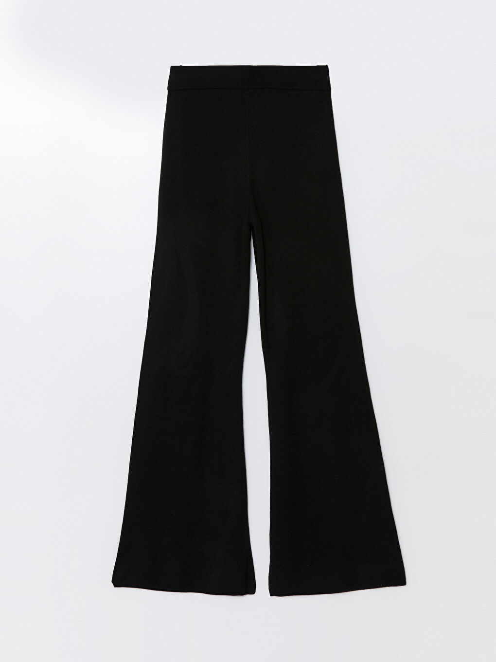Elasticated Waist Wide Leg Women's Knitwear Trousers-5