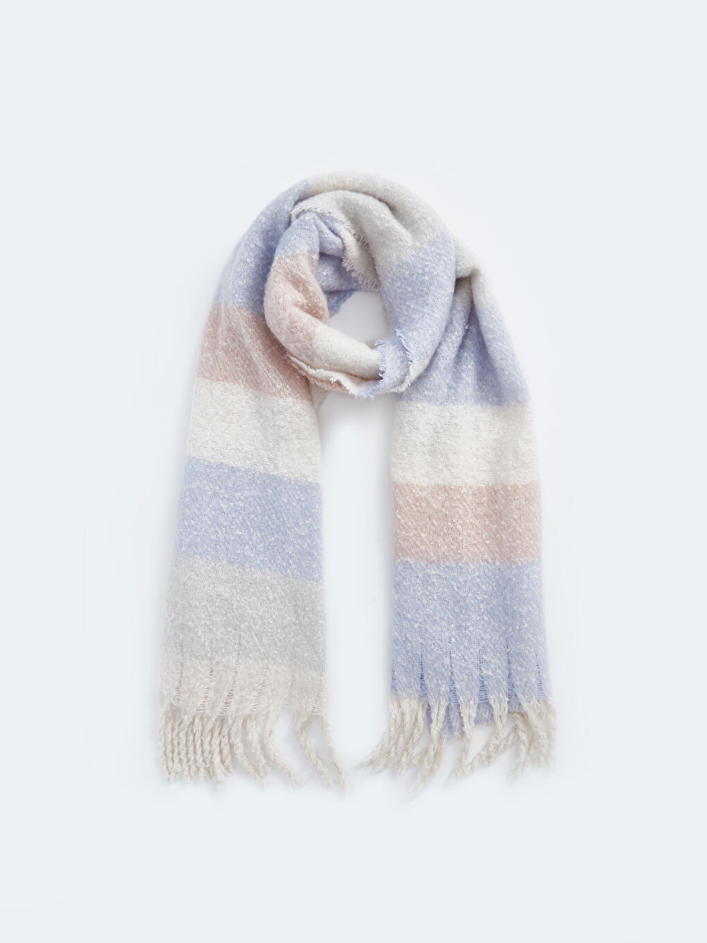 LCW ACCESSORIES Color Block Tasseled Women's Scarf -W4CK76Z8-LGL