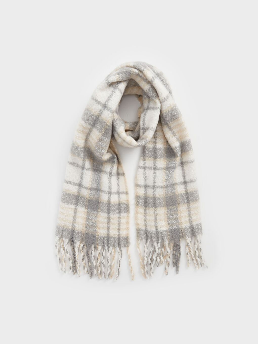 LC Waikiki Plaid Patterned Women's Scarf -W4CK78Z8-SZ4