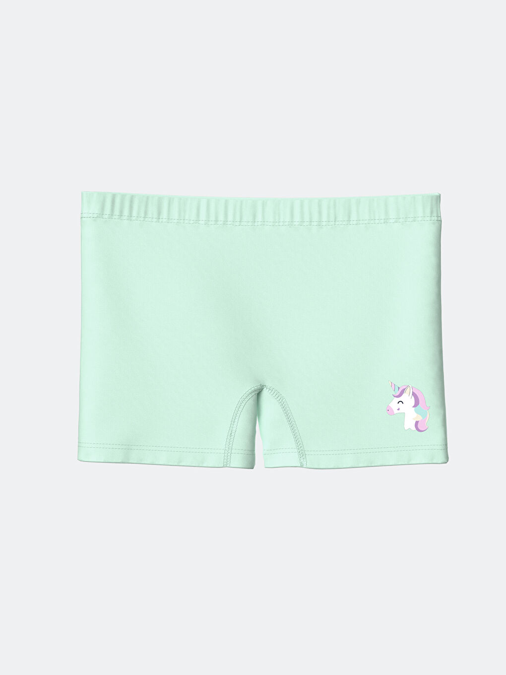 LCW Kids Pastel Mavi Baskılı Kız Çocuk Boxer