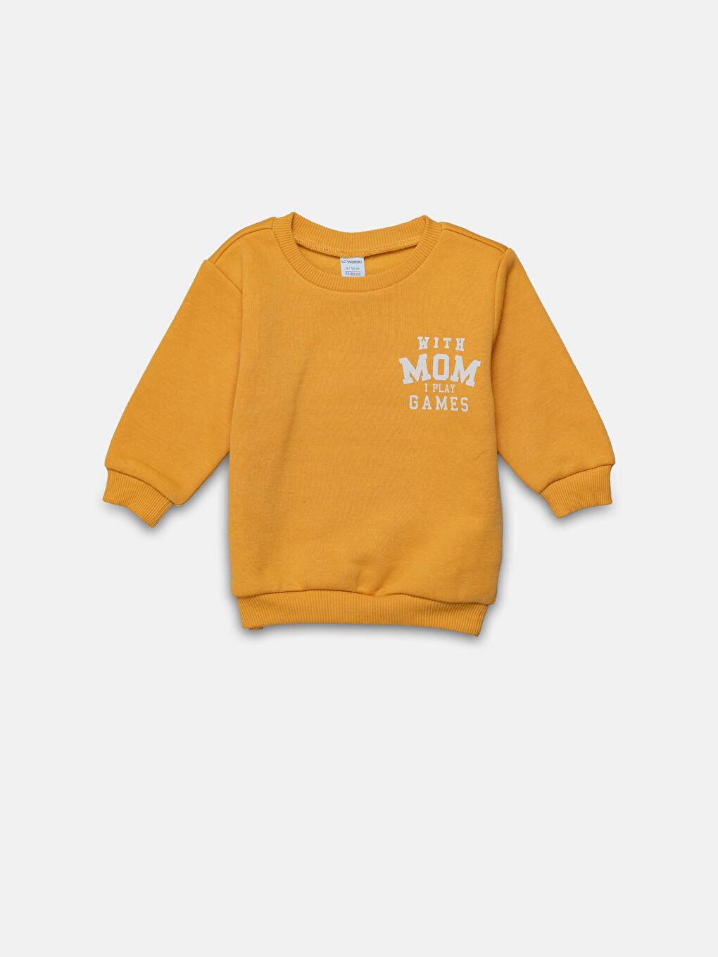 Crew Neck Thick Printed Baby Boys' Sweatshirt -W4CL49Z1-GLS