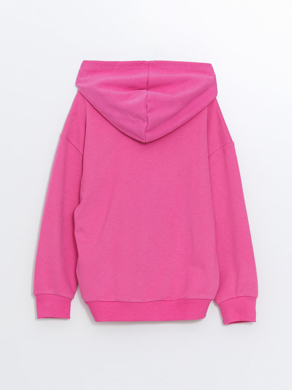 LCW Kids Canlı Pembe Kapüşonlu Baskılı Uzun Kollu Kız Çocuk Sweatshirt - 2