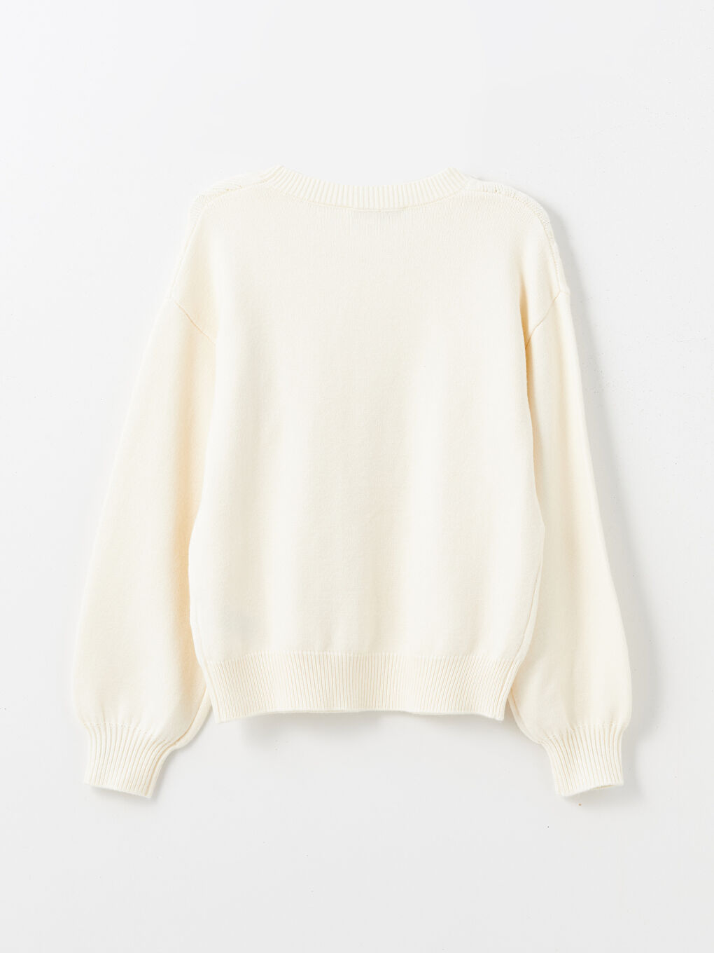 Crew Neck Textured Women's Knitwear Sweater -W4CL62Z8-R9J