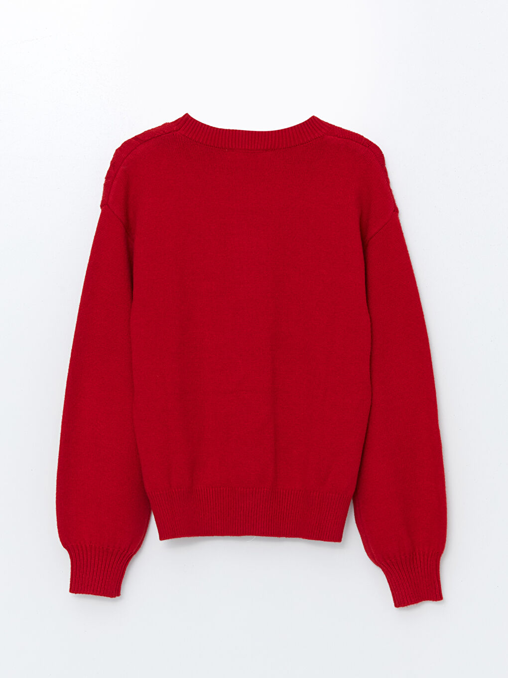 Crew Neck Textured Women's Knitwear Sweater-5