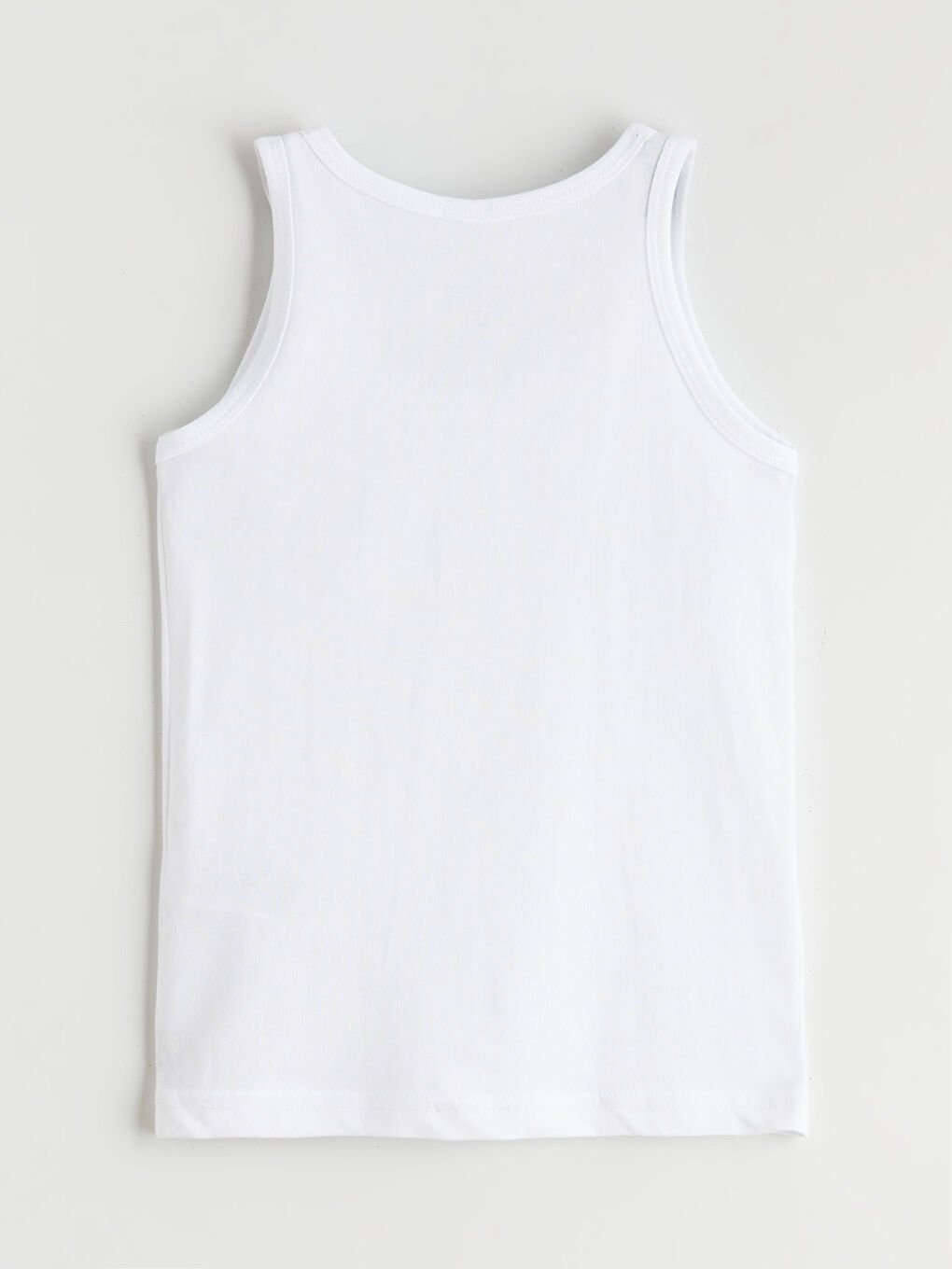 Beyaz Bisiklet Yaka Erkek Çocuk Atlet-1