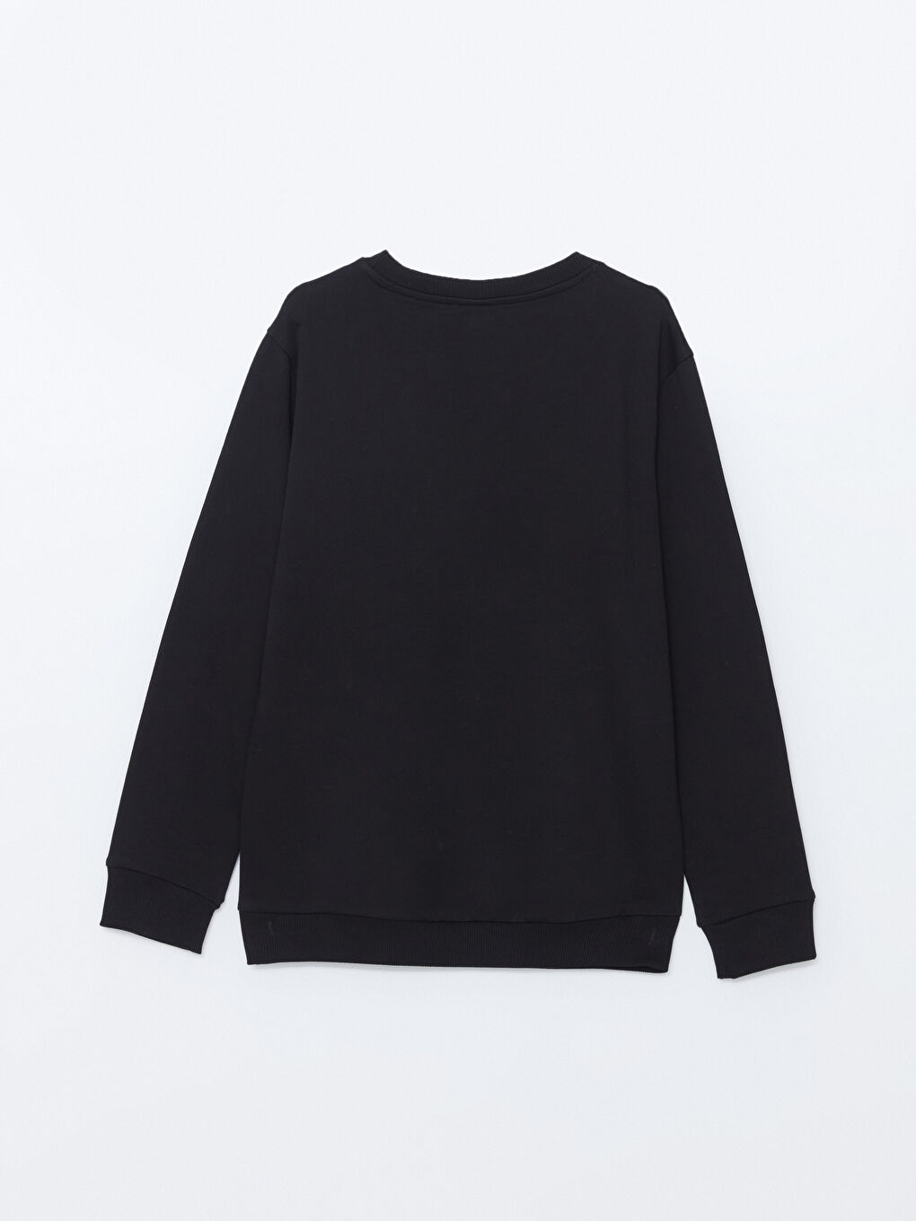 Siyah Bisiklet Yaka Beşiktaş Baskılı Erkek Çocuk Sweatshirt-1