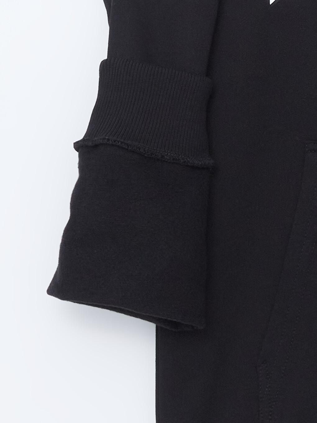 Siyah Bisiklet Yaka Beşiktaş Baskılı Erkek Çocuk Sweatshirt-2