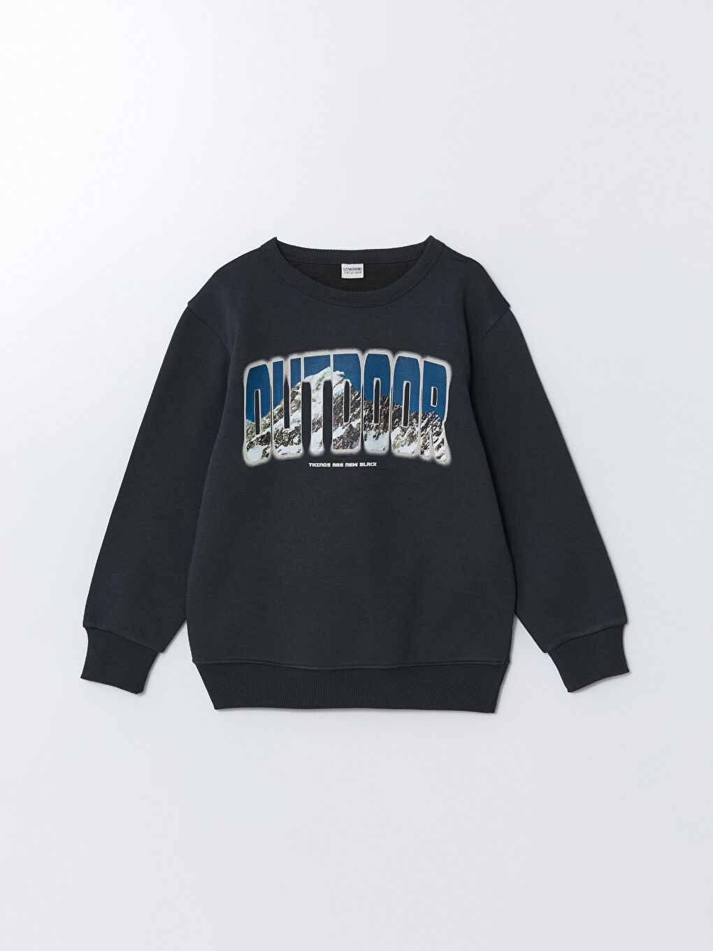 Antrasit Bisiklet Yaka Erkek Çocuk Sweatshirt