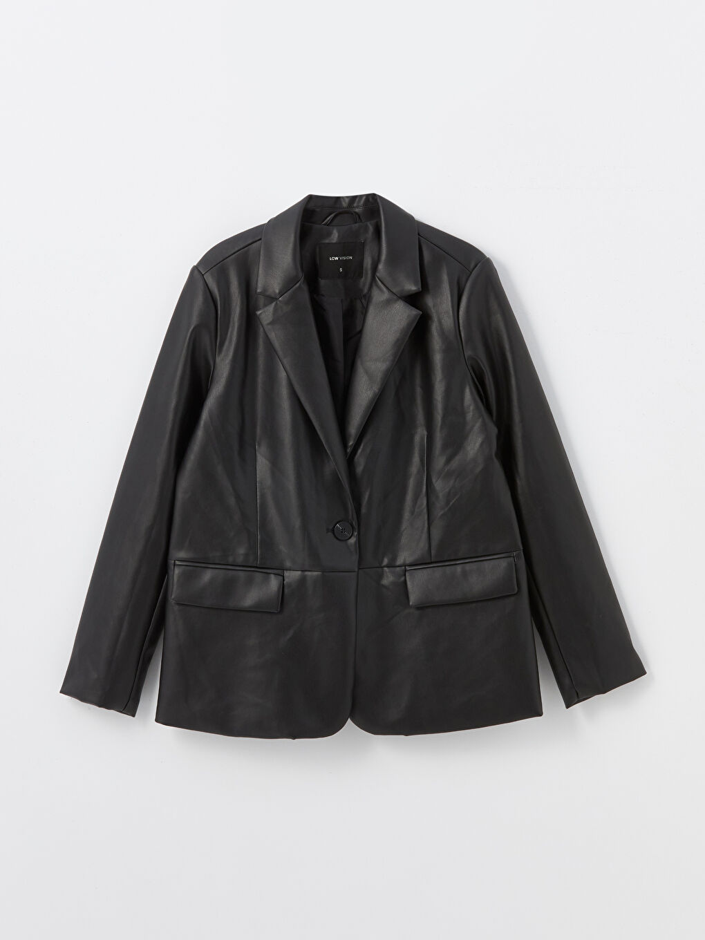 LC Waikiki Collared Neck Women's Faux Leather Jacket -W4CM17Z8-CVL