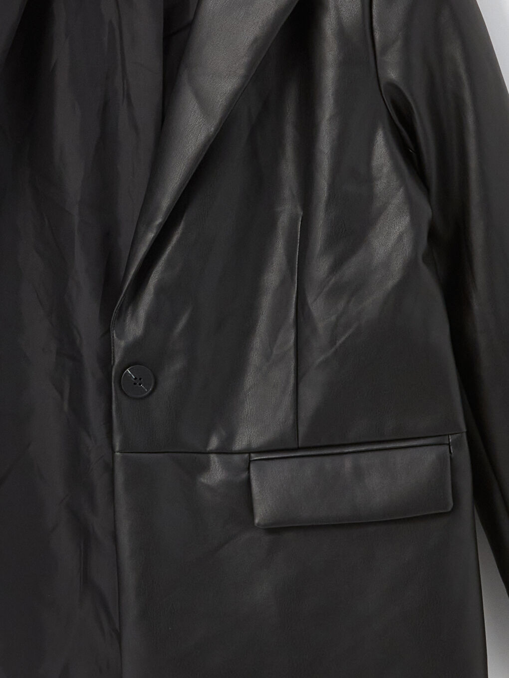LC Waikiki Collared Neck Women's Faux Leather Jacket -W4CM17Z8-CVL