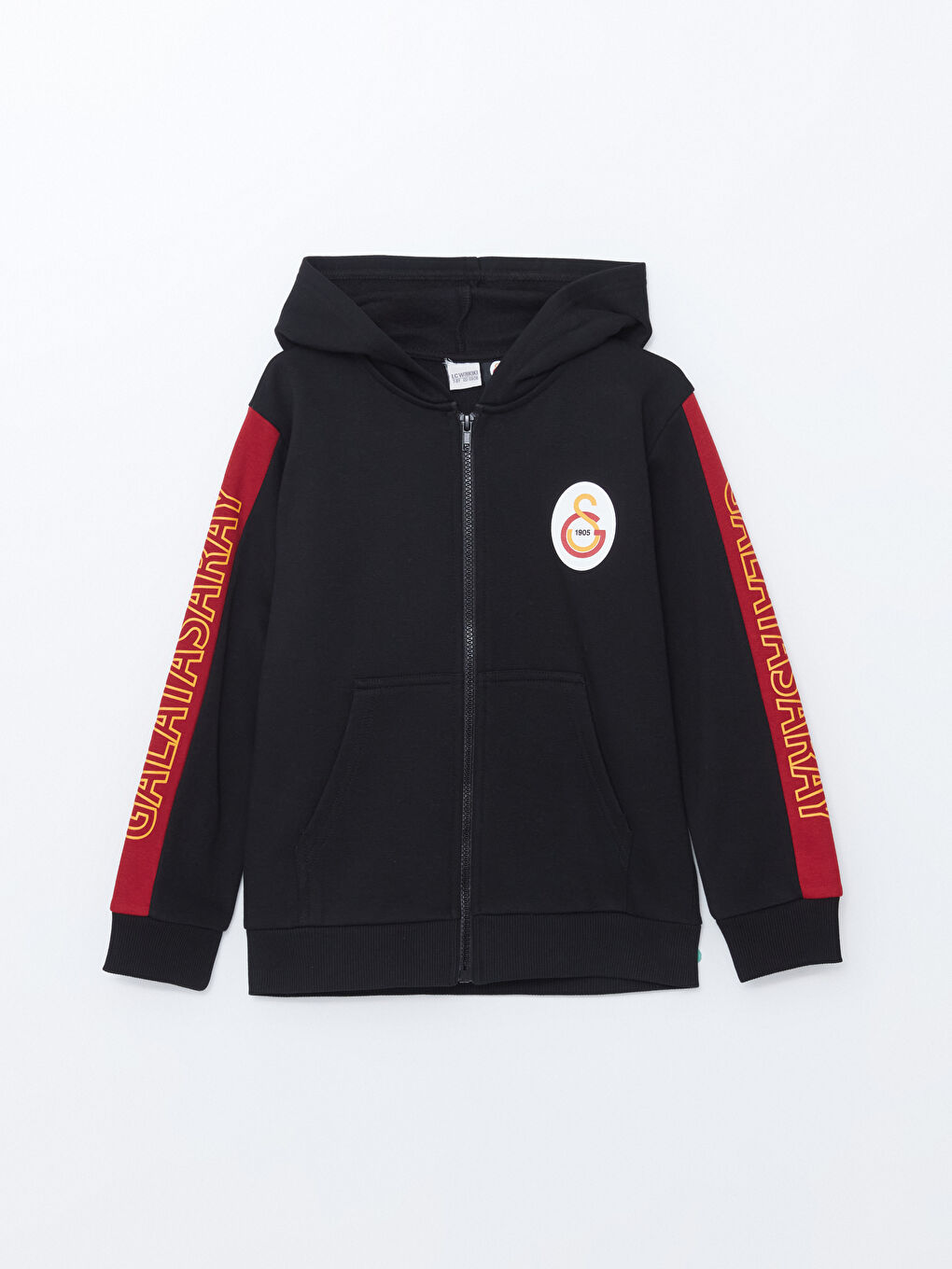 LCW Kids Yeni Siyah Galatasaray Baskılı Erkek Çocuk Fermuarlı Sweatshirt