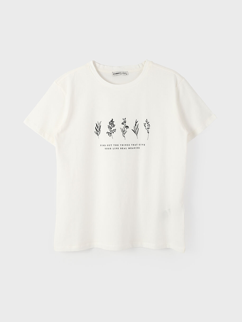 Crew Neck Printed Short Sleeve Women's T-Shirt