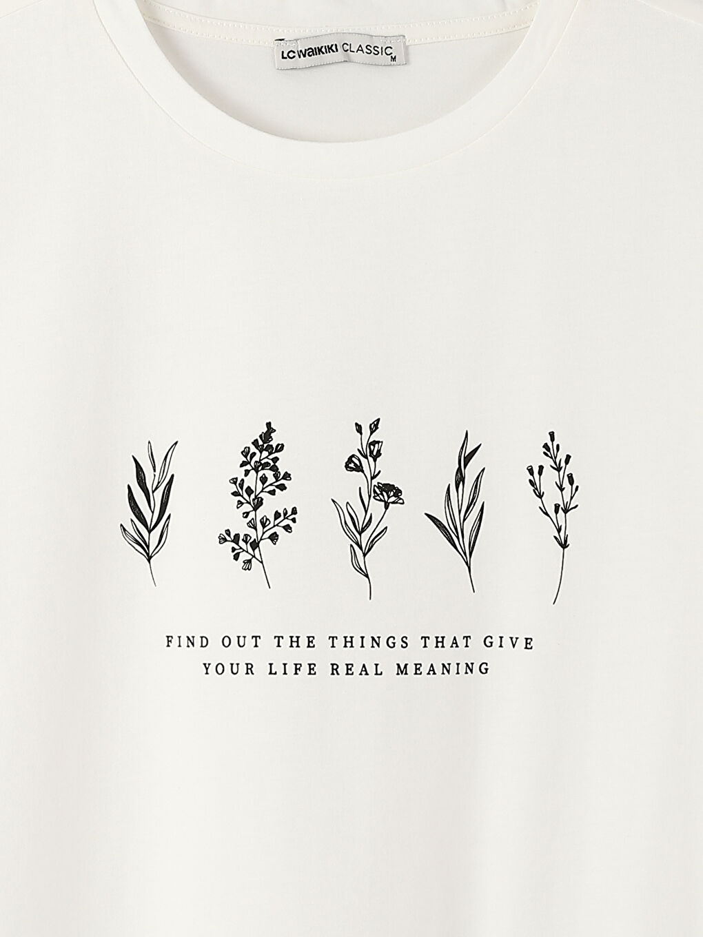 Crew Neck Printed Short Sleeve Women's T-Shirt-3