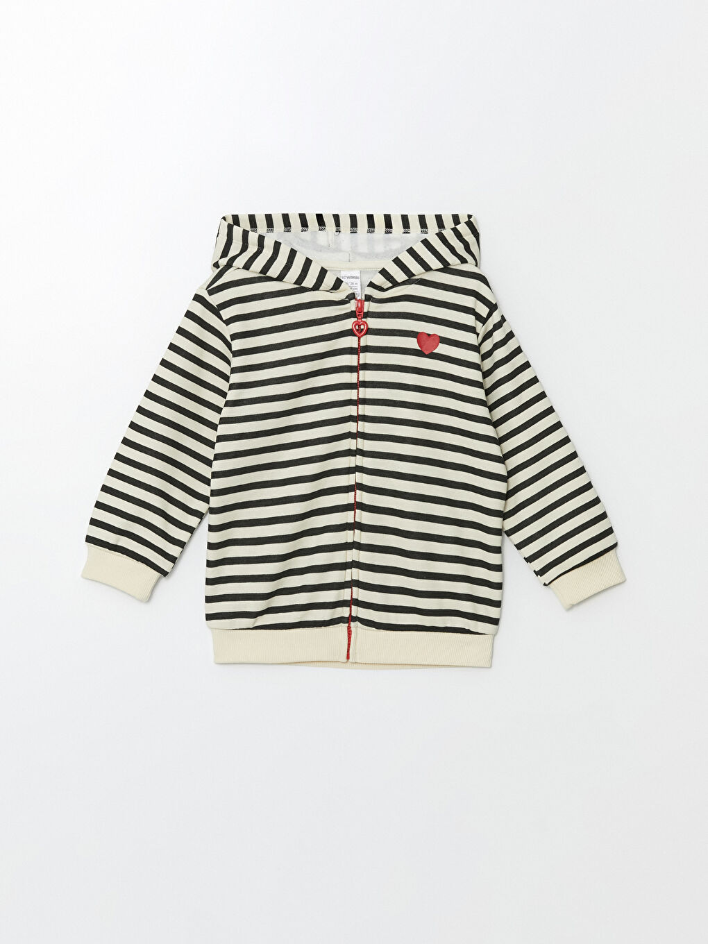 Hooded Striped Baby Girls' Sweatshirt -W4CM67Z1-LEG
