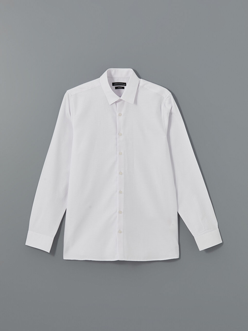 Slim Fit Long Sleeve Dobby Men's Shirt-4