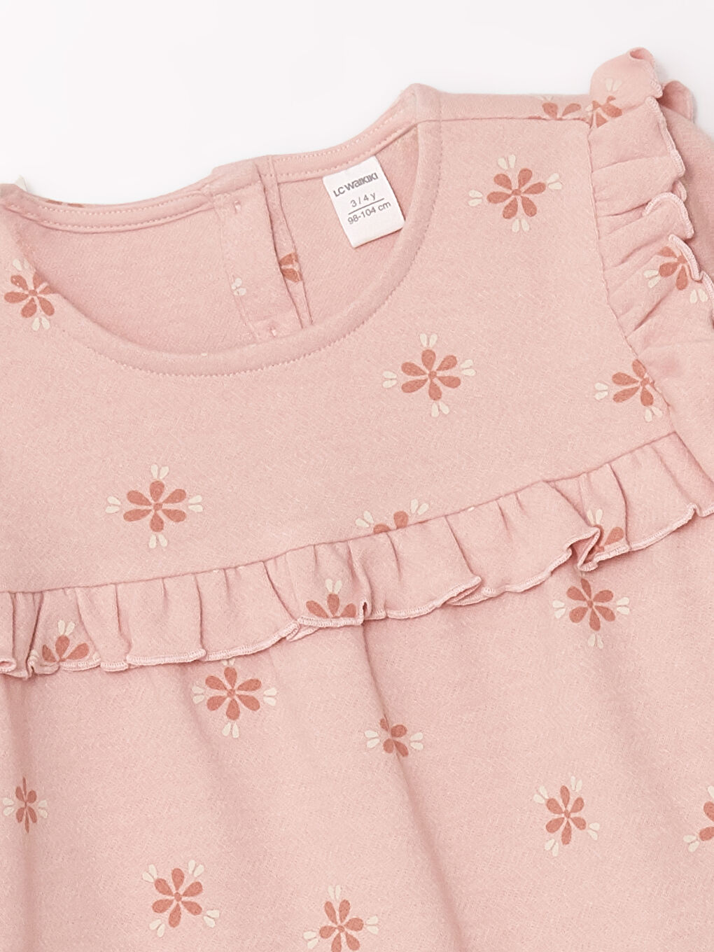 LCW Kids Long Sleeve Printed Girls' Dress -W4CN76Z1-E6R