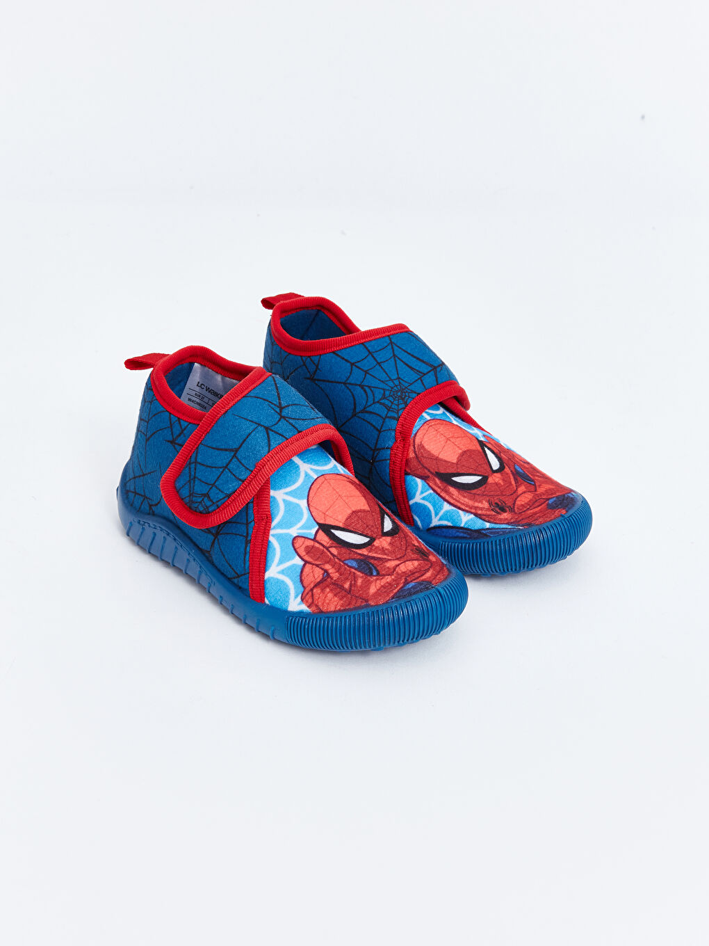 LCW STEPS Saks Mavi Spiderman Baskılı Erkek Çocuk Panduf