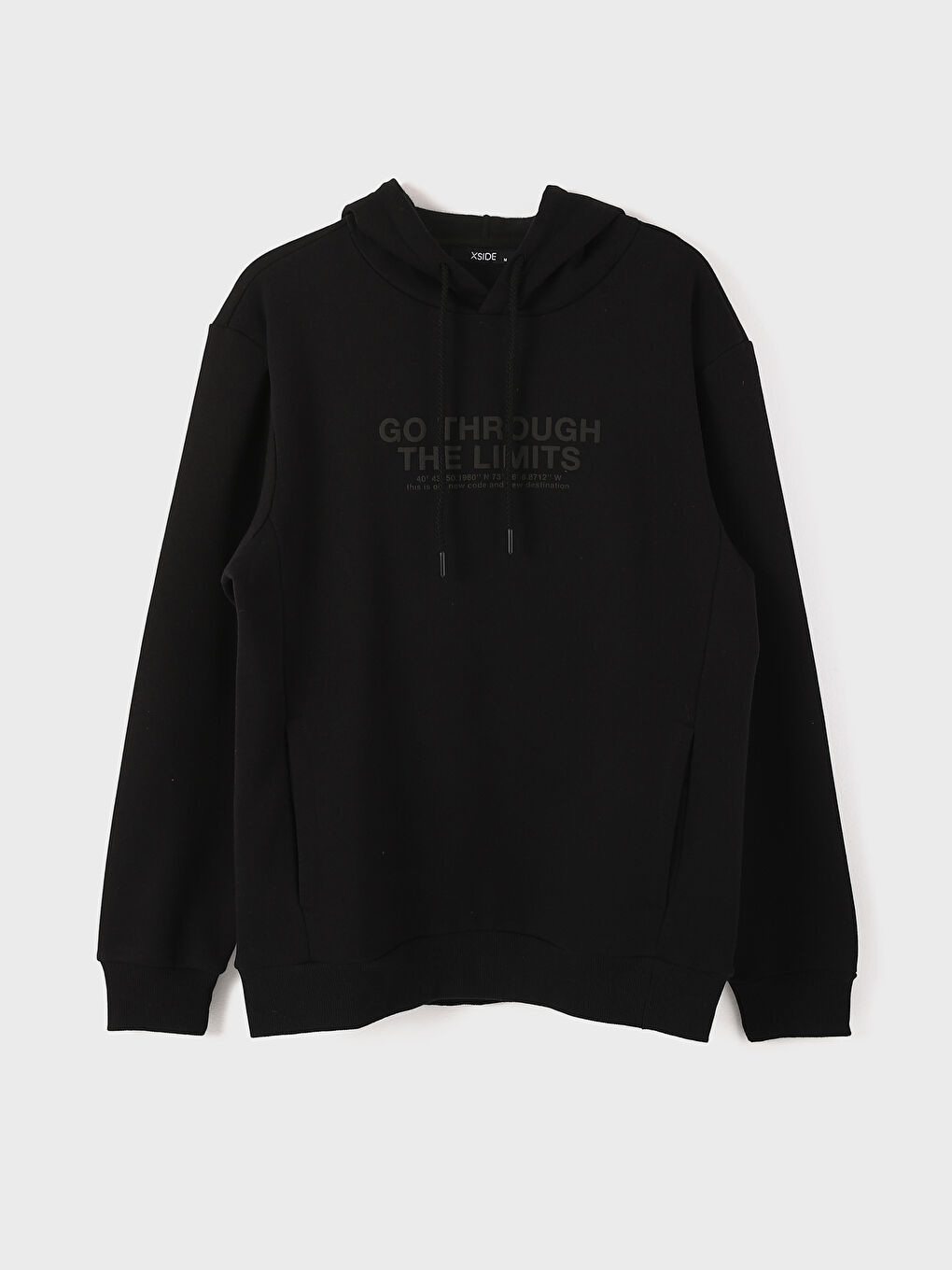 هودي تخين مطبوع كم طويل للرجال