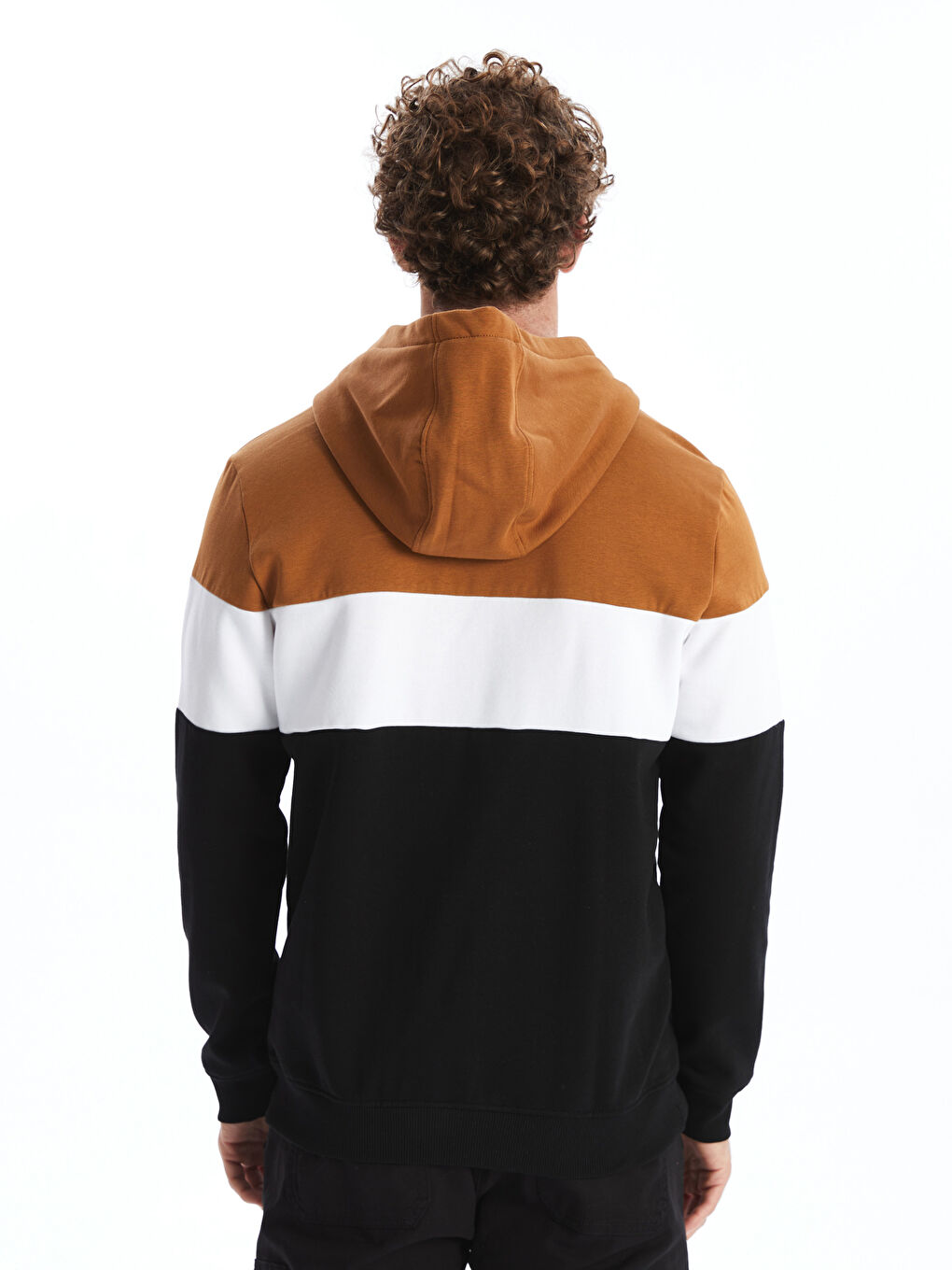 Long Sleeve Color Block Men's Hoodie-3
