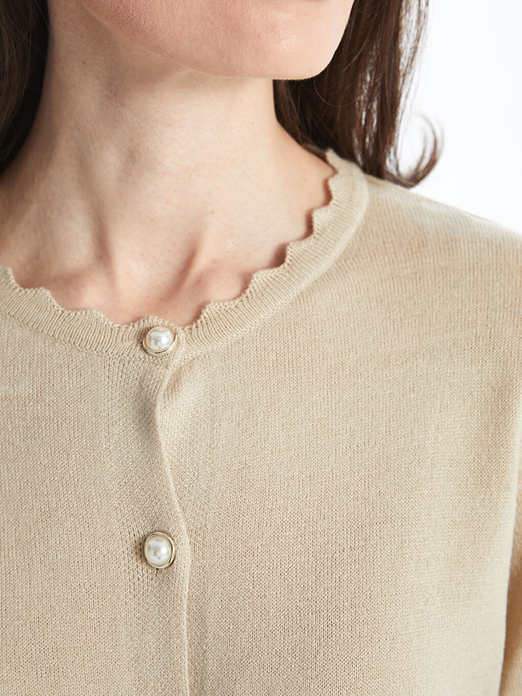 LCW Grace Crew Neck Women's Knitwear Cardigan -W4CO13Z8-KVB