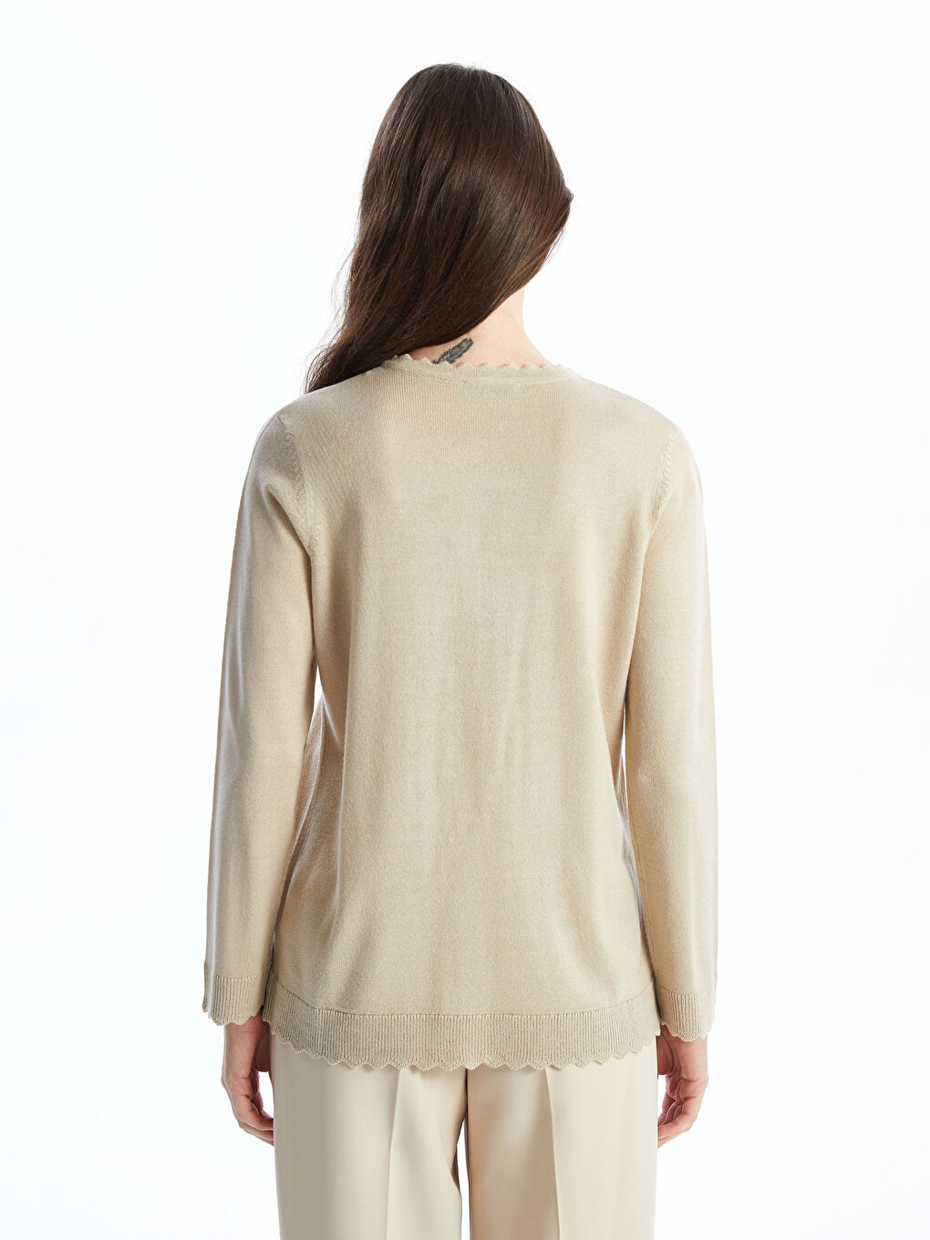 LCW Grace Crew Neck Women's Knitwear Cardigan -W4CO13Z8-KVB