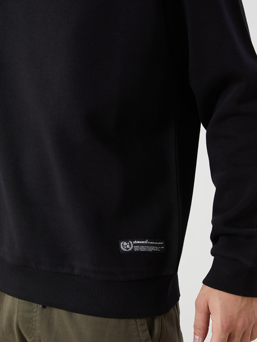 كنزة رياضية كم طويل برقبة دائرية للرجال-2