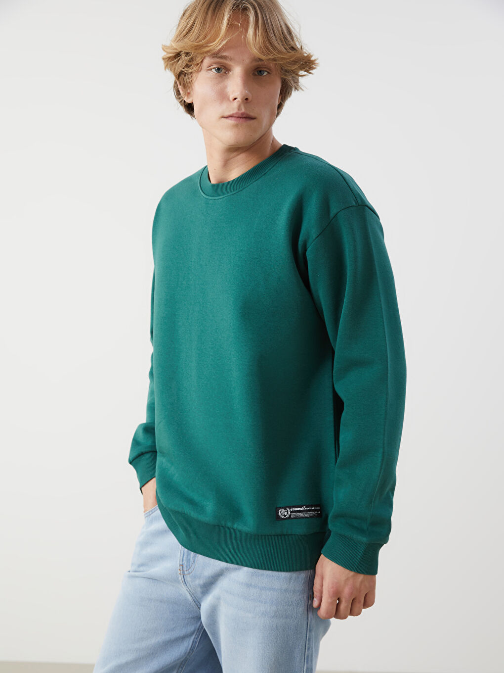 Crew Neck Long Sleeve Men's Sweatshirt