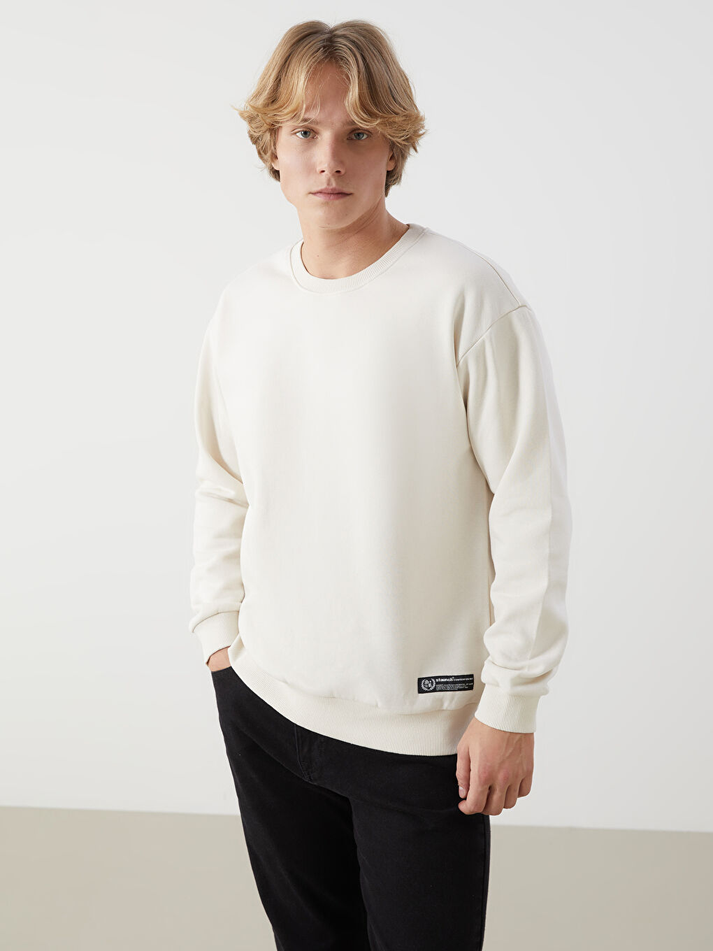 Crew Neck Long Sleeve Men's Sweatshirt