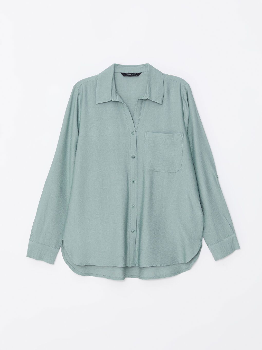 LCWAIKIKI Classic Plain Long Sleeve Women's Shirt -W4CO48Z8-GBN