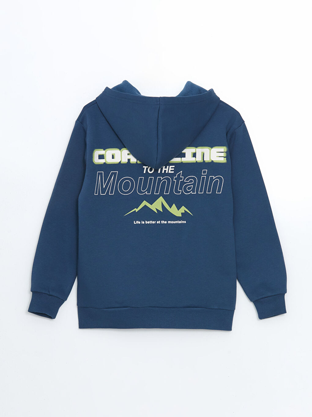 LCW Kids İndigo Kapüşonlu Erkek Çocuk Kalın Sweatshirt - 3