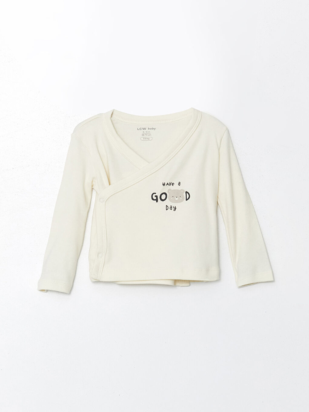 Ekru Baskılı Erkek Bebek Zıbın