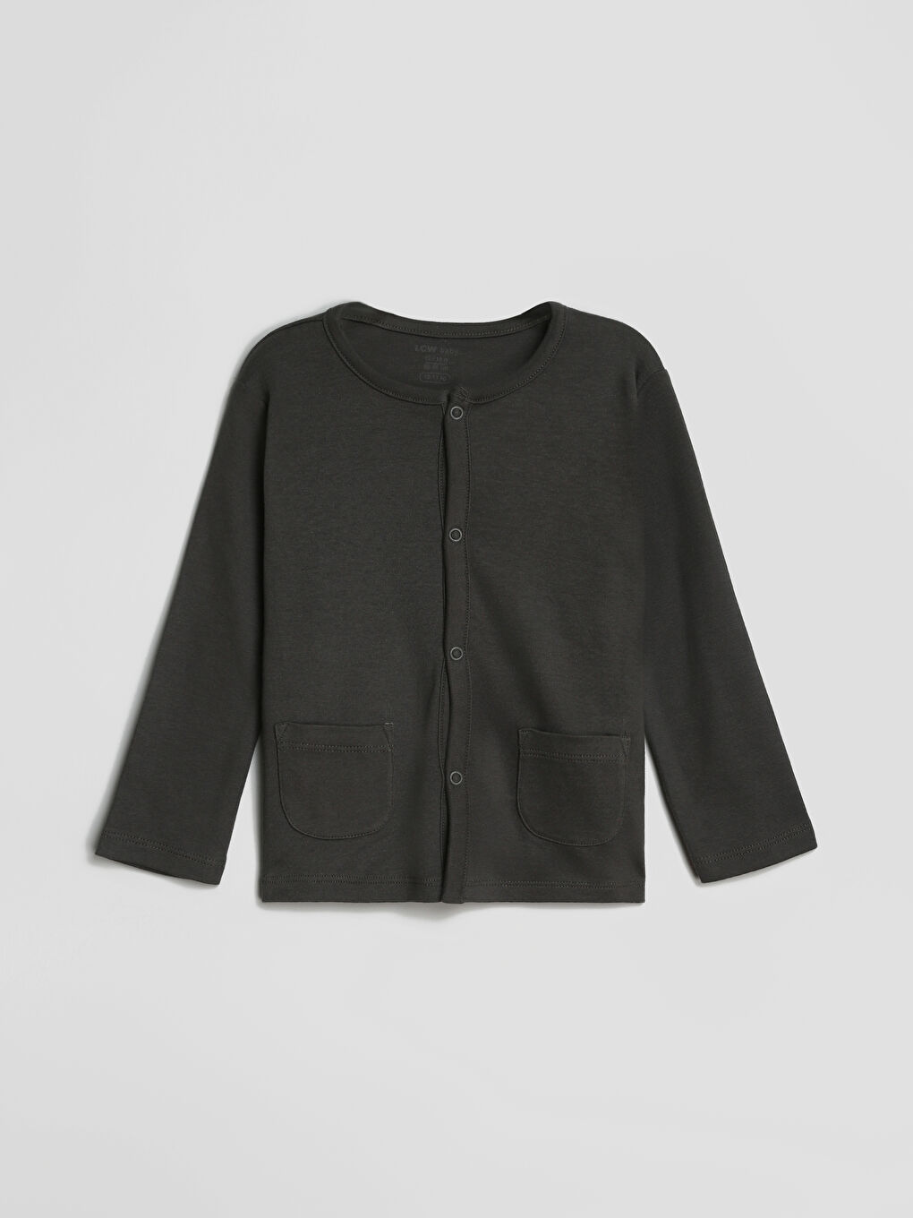 Gri Bisiklet Yaka Erkek Bebek Hırka