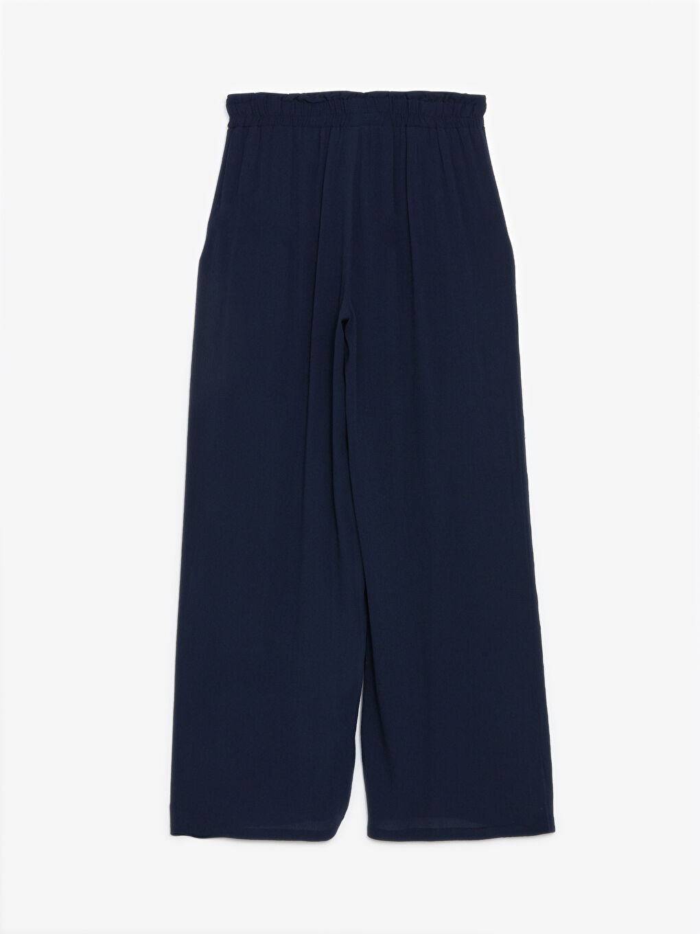 Elastic Waist Wide Leg Women's Trousers-5