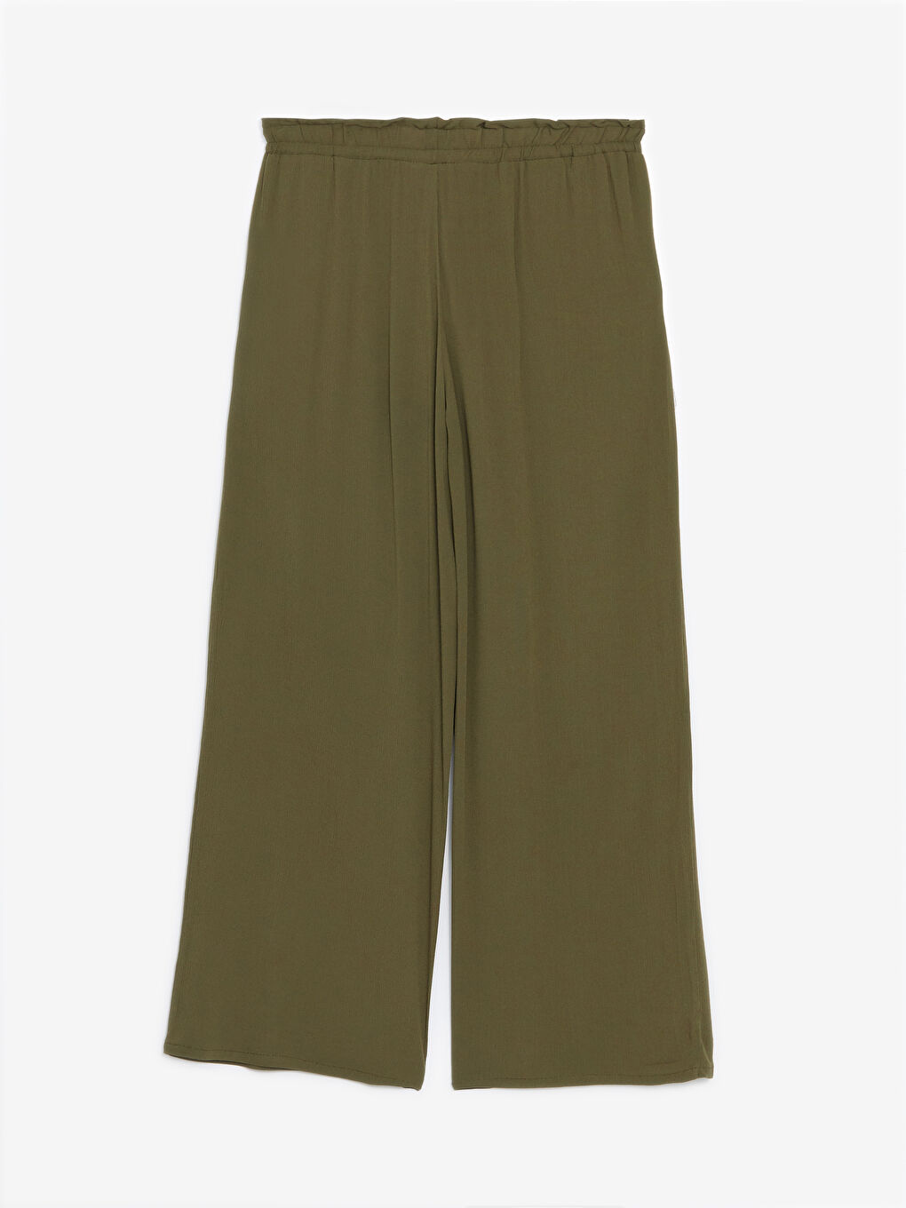 Elastic Waist Wide Leg Women's Trousers-5