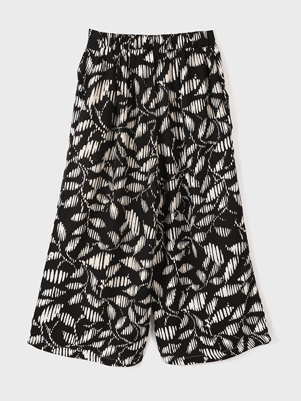 Patterned Women's Capri with Elastic Waist -W4CP94Z8-LQJ