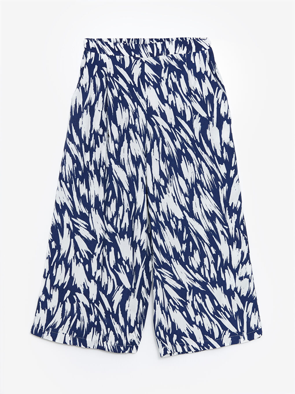 Patterned Women's Capri with Elastic Waist -W4CP94Z8-LSJ