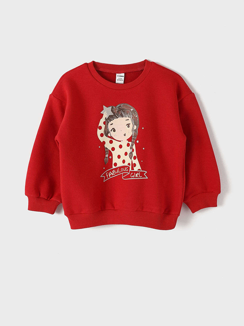 Crew Neck Printed Baby Girls' Sweatshirt 2 Pack-1