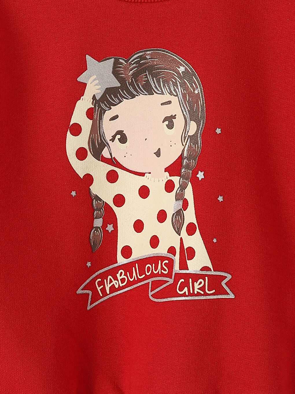 Crew Neck Printed Baby Girls' Sweatshirt 2 Pack-4