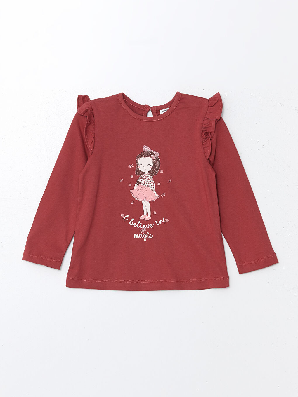 LCW Kids بلوزة ياقة دائرية مطبوعة بنات - مجموعة من 2 -W4CQ54Z1-H4P