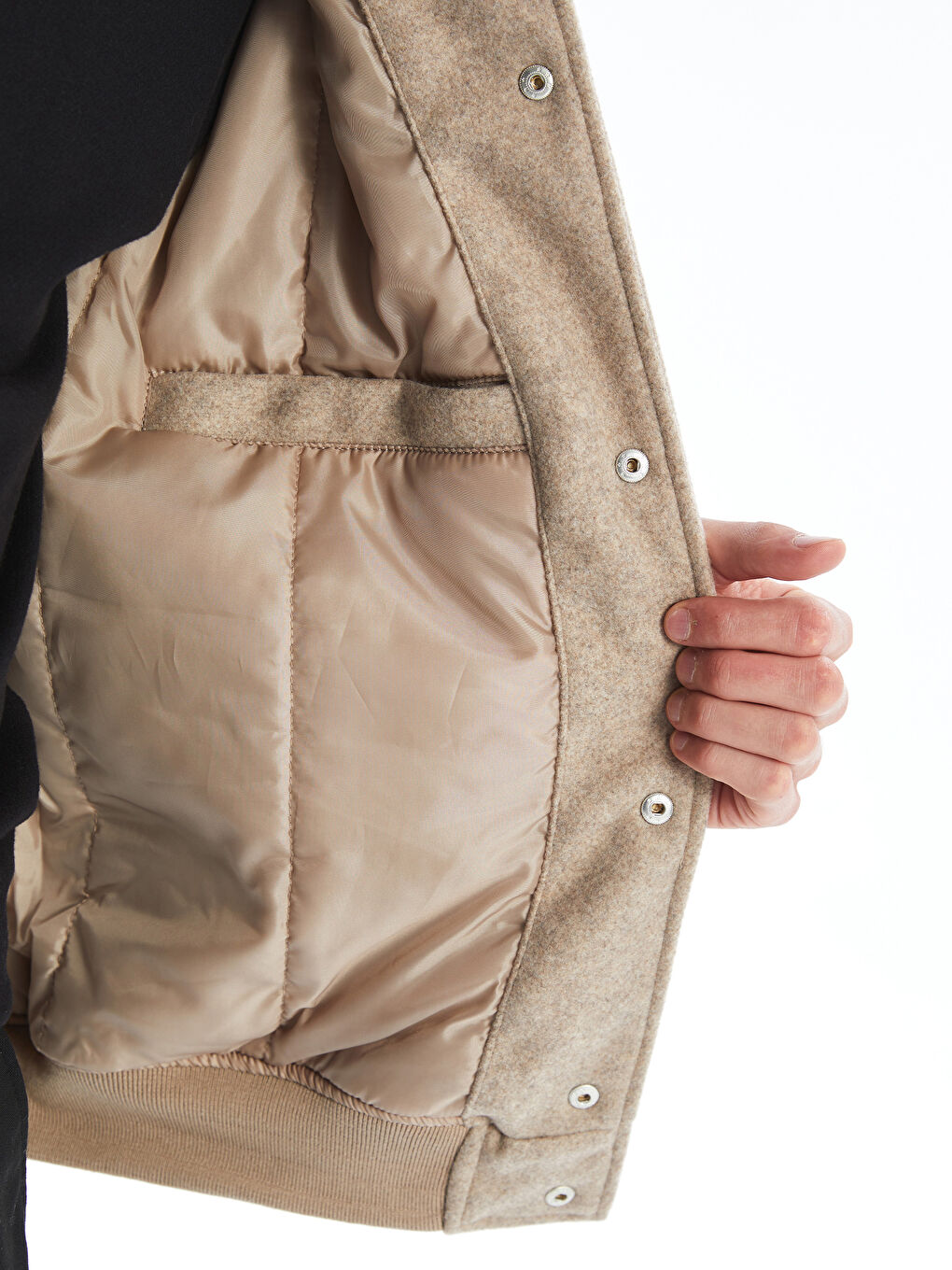COLUMN ベージュ ジャケット XSIDE Standard Fit Long Sleeve Men's College Jacket