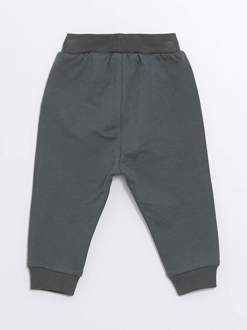 Yeşil Beli Lastikli Basic Erkek Bebek Jogger Eşofman Altı-1