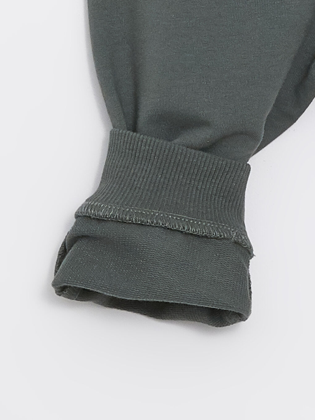 Yeşil Beli Lastikli Basic Erkek Bebek Jogger Eşofman Altı-2