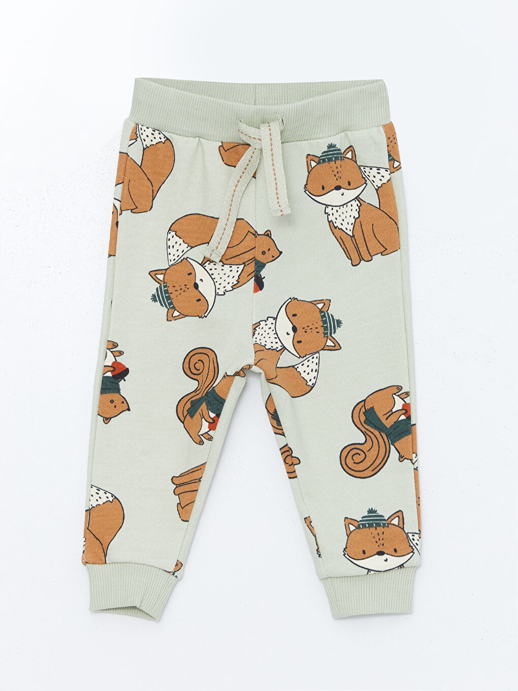 Yeşil Beli Lastikli Baskılı Erkek Bebek Jogger Eşofman Altı