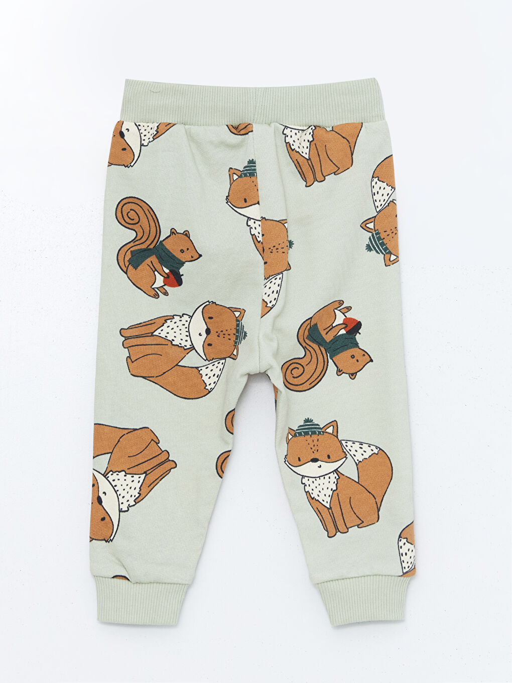 Yeşil Beli Lastikli Baskılı Erkek Bebek Jogger Eşofman Altı-1