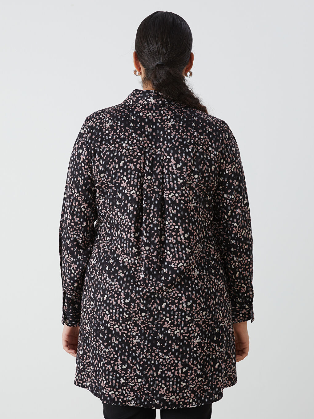 Patterned Women's Shirt Tunic-7