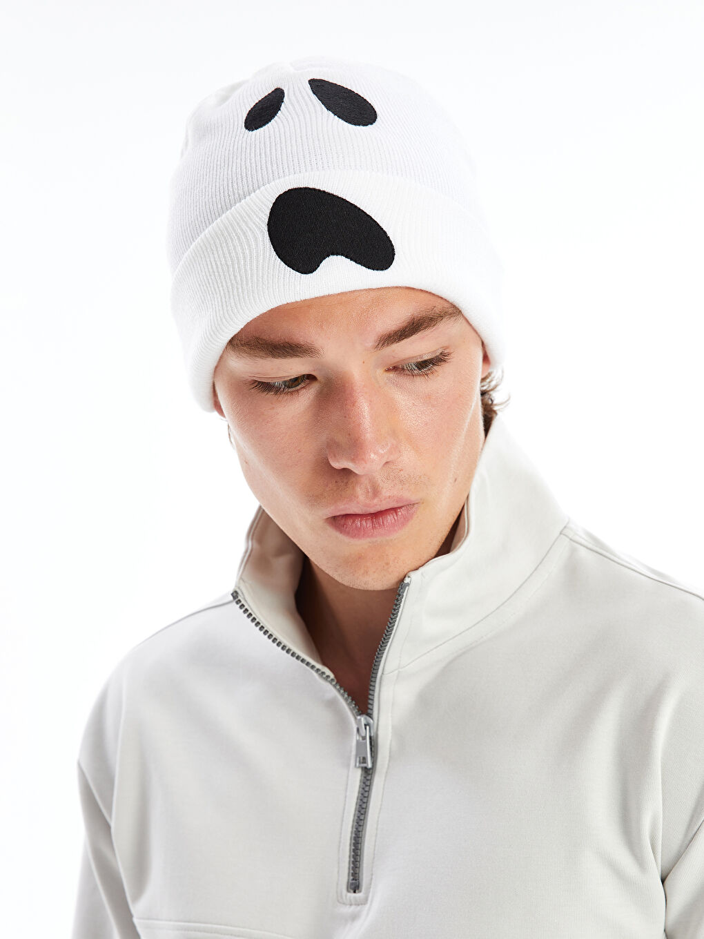 Bonnet en Tricot Imprimé pour Hommes