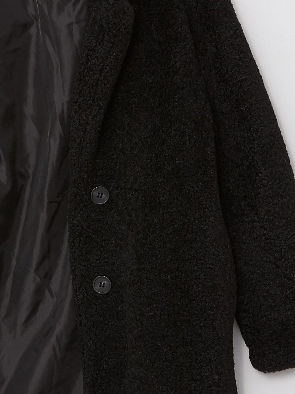 LCW Vision Jackenkragen Schlicht Langarm Für Damen Teddy-Mantel -W4CR88Z8-CVL