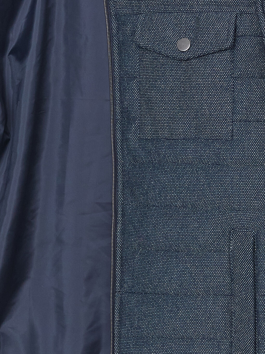 Lacivert Slim Fit Gömlek Yaka Erkek Mont-6